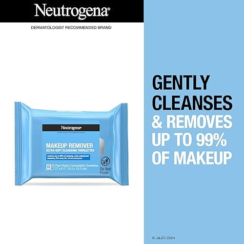 Neutrogena Makeup Remover Wipes Singles, Individually Wrapped Face Wipes, Daily Facial Cleanser Towelettes, Gently Removes Oil & Makeup, Alcohol-Free Makeup Wipes, 20 ct - 20ct Original Singles (Pack of 1) thumbnail 2