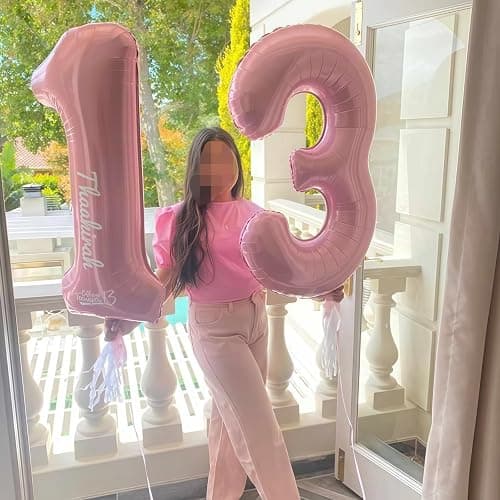 Light Pink 12th Birthday Balloon for Girls, 40'' Mylar Self Inflating Number 12 Balloon, Big Foil 1 & 2 Helium Pastel Pink Balloon for Women 21st Birthday Party Decoration Anniversary Decor Supplies thumbnail 7