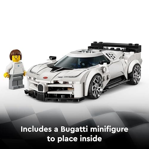 LEGO Speed Champions Bugatti Centodieci Hyper Sports Car Toy - Car Model Kit with a Driver Minifigure - Birthday Gift for 9+ Year Old Boys - 77240 thumbnail 7
