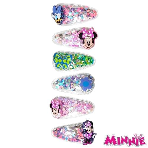Bristol | LUV HER Disney Licensed Hair Accessories For Girls, 6pc Magical Confetti Cute Hair Clips with Favorite Disney Character Charms, Minnie and Daisy, Ages 3+ thumbnail 2