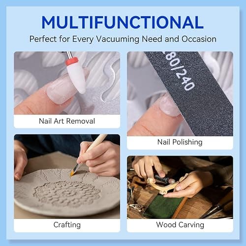Makartt Nail Dust Collector - Professional Powerful Suction Larina Dust Collector Nail Tech LED Display, Adjustable Speed Reusable Filter, Strainer Panel for Acrylic Nail Polishing Manicure Salon Home thumbnail 9