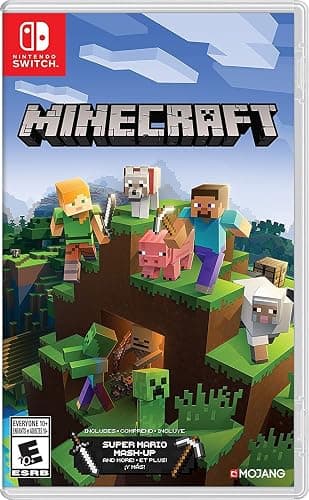Nintendo Switch Deluxe Holiday Game Bundle: Nintendo Switch with Neon Blue and Neon Red - 6.2" Touchscreen LCD Display + Nintendo Switch Minecraft Game and T.F. Card (Renewed) thumbnail 6