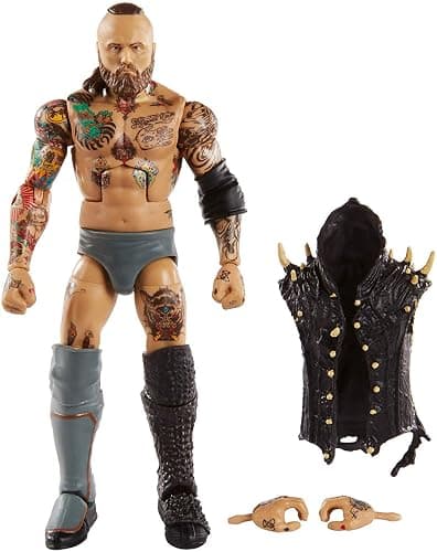 WWE Aleister Black Elite Series #73 Deluxe Action Figure with Realistic Facial Detailing, Iconic Ring Gear & Accessories thumbnail 2