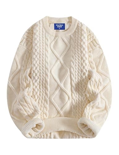 Aelfric Eden Oversized Knit Sweater Solid Vintage Pullover Sweater Unisex Woven Crewneck Knitted Tops - Image 1