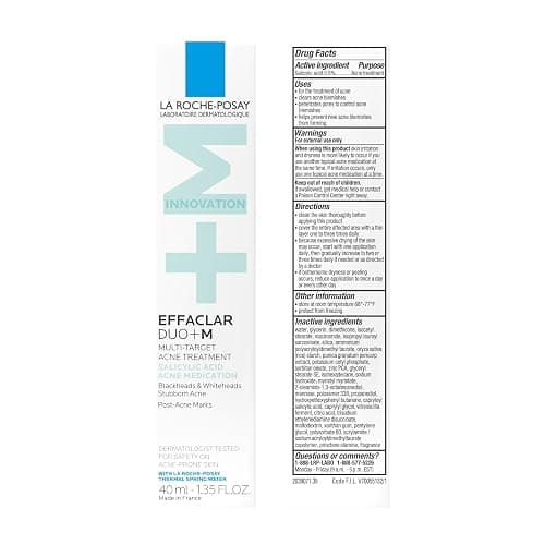La Roche-Posay Effaclar Salicylic Acid Acne Treatment For Face, Mattifying Acne Gel Cream Spot Treatment for Blackheads, Whiteheads & Pores, Prevents New Pimples, Non-Greasy, Sensitive Skin Safe thumbnail 10