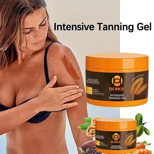 Brown Tanning Gel Tanning Cream,Tanning Accelerator Cream, Soft Brown Intensive Tanning Luxe Gel,Tanning Luxe Gel, Tanning Cream for Sunbeds & Outdoor Sun 150g*2PCS thumbnail 7