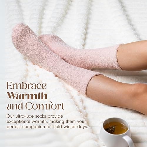 Unboxme Gifts Warm & Cozy Ultra-Luxe Cloud Sock for Women & Men - Super Soft Luxurious Fabric Sleep Socks thumbnail 2