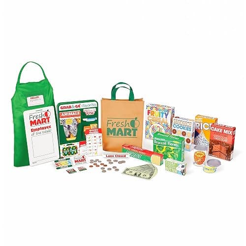 Melissa & Doug Fresh Mart Companion Set, Grocery Store Pretend Play Toys, Toy Kitchen Accessories & Play Food, Preschool Learning Toys for Girls & Boys 3+ - Image 1