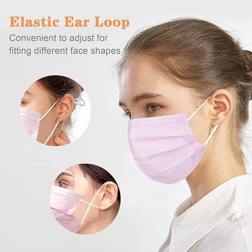 Disposable Face Masks (Pink) thumbnail 2