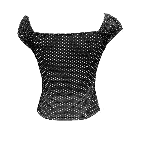 Women Y2K Polka Dot Milkmaid Top Cap Sleeve Tie-Up Front Crop T Shirts Summer Slim Fit Going Out Tops Streetwear thumbnail 3
