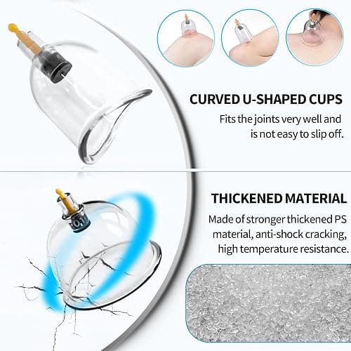 Cupluw Cupping Set, 24 Cups Cupping Kit for Massage Therapy, Chinese Cupping Therapy Set with Magnetics, Professional Vacuum Cupping Set for Cellulite Reduction Muscle Pain Relief with Manual Pump thumbnail 5