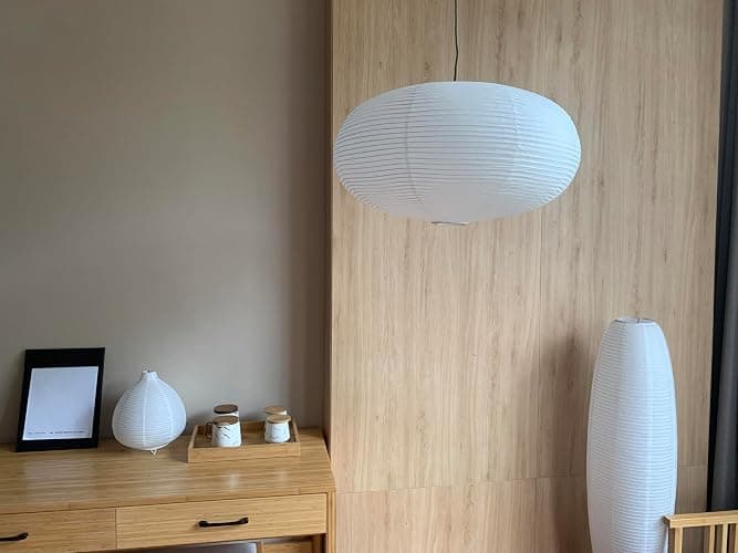 Henjjras large White Oblate Pendant Lamp Shade 55.5cm(21.85in) Chinses lantern Home Decor Paper Ceiling Lampshade thumbnail 6