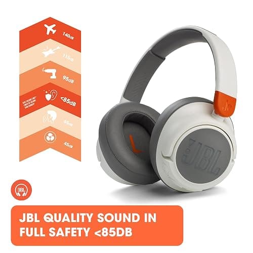 JBL JR 460NC - Wireless Over-Ear Noise Cancelling Kids Headphones - White thumbnail 6