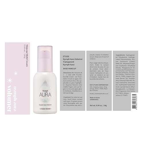 ETUDE Nymph Aura Volumer 24g (0.81Fl Oz) | Face Primer, Body Primer, Hydrating Radiant Cream, Restoring, Glow & Shiny Makeup Base, Smooth & Flawless Skin, Natural Finish, Kbeauty thumbnail 9