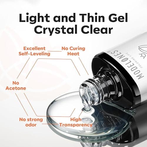modelones Non-U V Peel off Gel Base Coat, Quick Dry Peelable Base Coat for Gel Nail Polish Easy Removal Foundation for Beginner Practice Nail Protection without Damage Thin Weak Nails, 10ml - Clear thumbnail 3