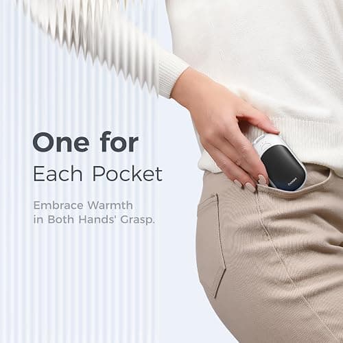 OCOOPA Magnetic Rechargeable Hand Warmers 2 Pack, Ultrathin Electric Handwarmers, Portable Pocket-Sized Heater, for Men, Women Purse Must Haves, Union UT3 Lite thumbnail 7