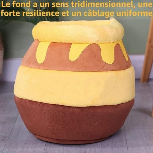 Eivdru lit pour chat, pot de miel, animal domestique, chien, petit chien, maison chaude, amélioration du sommeil, lit souple amovible thumbnail 2