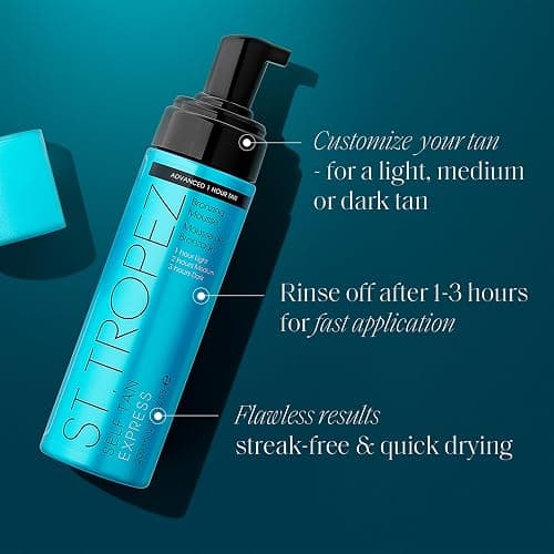 St.Tropez Self Tan Express Mousse, Fast Acting Fake Tan, Develops in 1-3 Hours, Streak-Free Finish, Vegan, Natural & Cruelty Free, 200 ml thumbnail 3