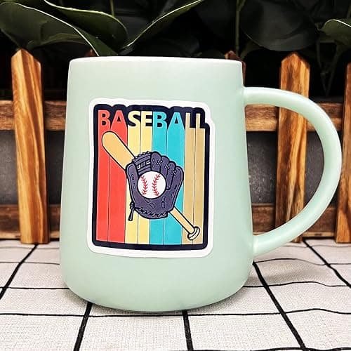 AOWDIAO 50 Pcs Baseball Stickers – Waterproof Vinyl Decals for Water Bottles, Laptops – Baseball Party Favors and Gifts for Kids & Teens thumbnail 7