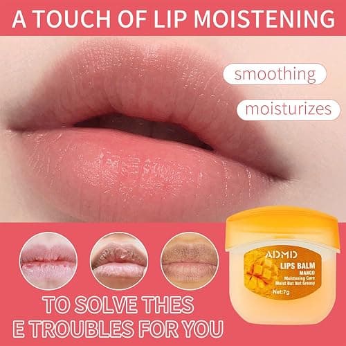 8-Pack Fruit Flavor Lip Balm Set, Mini Lip Mask for Daily Moisture & Overnight Care Helps Soothe Dry Lips thumbnail 8