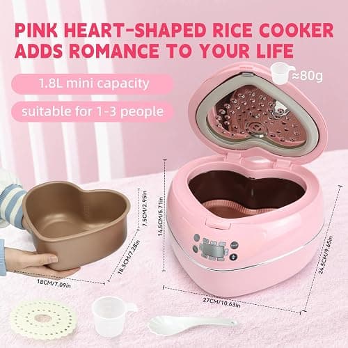 Peach Heart Shape Rice Cooker thumbnail 2
