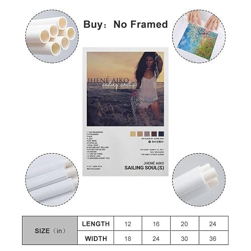 DTSJNS Jhene Aiko Sailing Soul(s) Canvas Poster Bedroom Decoration Landscape Office Valentine's Birthday Gift Unframe-style12x18inch(30x45cm) thumbnail 2