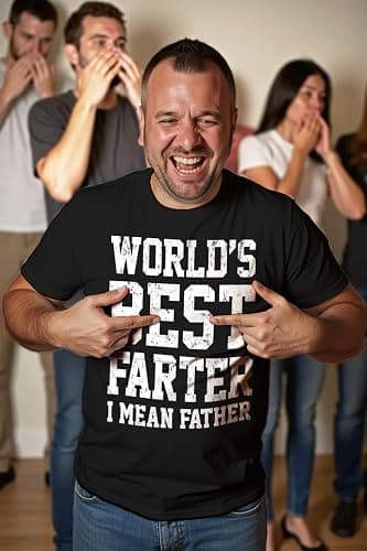 Tstars World Best Farter I Mean Father Shirt Gifts for dad from Daughter Son Funny t-Shirt for Men A1 thumbnail 2