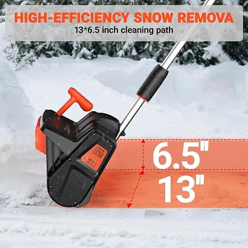 VOLTASK 24V 13-inch Cordless Snow Shovel with Directional Plate, Battery & Quick Charger Included thumbnail 3