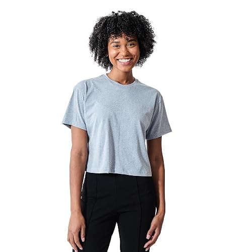 PeroPero Sparkles Group Shot with Hearts & Candies Crew Neck Short Sleeve Gray Heather Women's Crop Top thumbnail 2