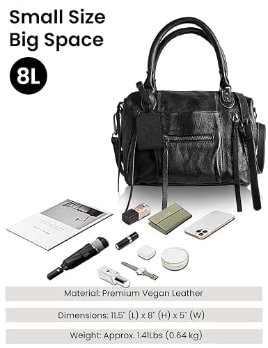 WINSASI Women Mini Tote Bags (8 L) City Bags Tote Bag Purse Vegan Leather Hobo Handbags With Adjustable Dual Straps thumbnail 4