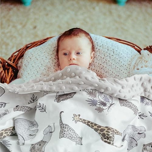 Baby Blanket Newborn Gifts, Soft Plush Blankets with Dotted Backing, Oeko-tex100, Essentials for Unisex, Toddlers, Boys Girls 75x100cm (Lion) thumbnail 5