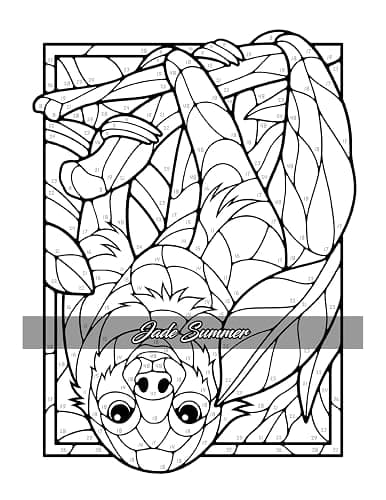 Color by Number Animals: Adult Coloring Book with Cats, Dogs, Birds, Butterflies, Horses, Sloths, and Many More for Stress Relief and Relaxation thumbnail 11