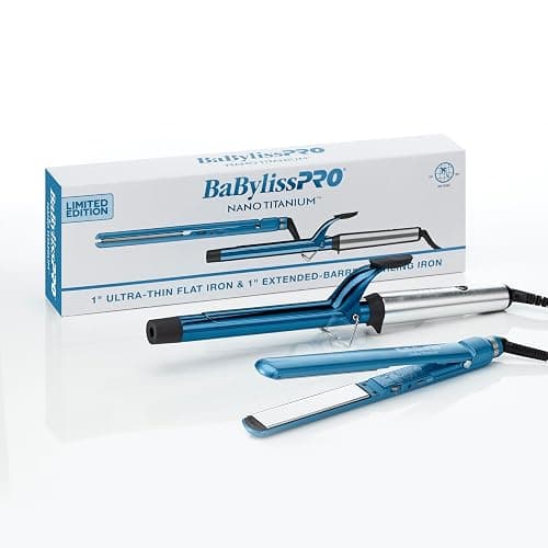 BabylissPRO Nano Titanium Ultra-Thin Hair Straightener, Professional Flat Iron, 5-Inch Extended Plates for Faster Straightening, for All Hair Types thumbnail 2