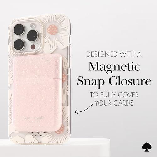 kate spade new york Magnetic Flip Phone Wallet/Card Holder - Compatible with MagSafe Phones and Cases - That Sparkle Pink thumbnail 3