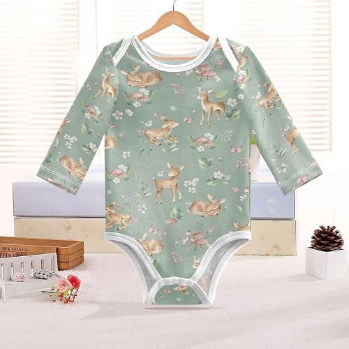 CHUROUSY Unisex Baby Bodysuit Long Sleeve Newborn Infant Outfit Soft Cotton Romper Baby Clothes for Boy Girl 0-24 Months thumbnail 5