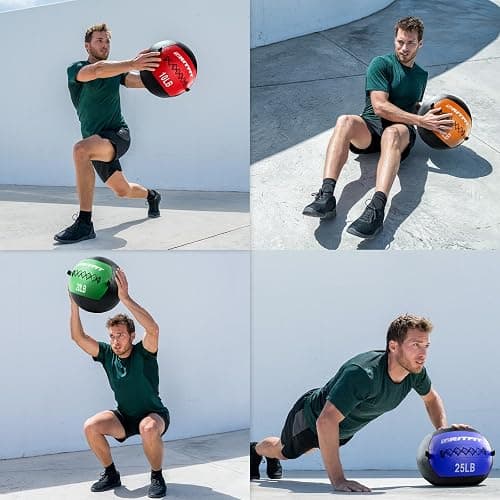 RitFit Medicine Ball / weight ball / Soft Medicine Ball / Wall Medicine Ball / Soft Wall Ball / Wall Ball set/ Medicine Balls for Exercise and Conditioning Workouts, Fitness Gym Equipment for Core Training and Cross Training (5/10/15/20/25/30 lbs) thumbnail 5