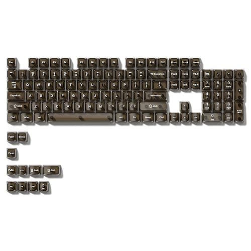 dagaladoo Black Clear keycaps for Mechanical Keyboard,Transparent MDA keycaps 60 75 100 Percent,Ceramic Jelly Key caps Set,Shine Through Key caps for Mx Switches Mechanical Keyboard(115key) thumbnail 2
