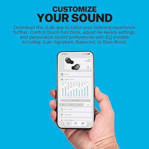 JLab Go Air Pop+, True Wireless Earbuds, Bluetooth Earbuds with Microphone, Dual Connect, EQ3 Sound, Clear thumbnail 7