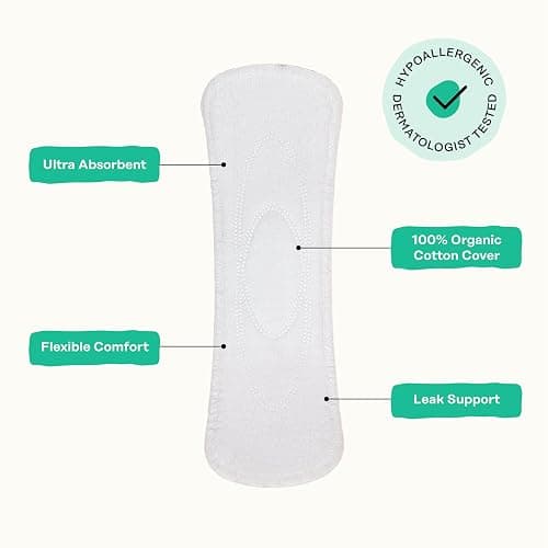 The Honey Pot Company - Cooling Herbal - Long Panty Liners for Women | Cooling Effect - Infused w/Mint, Aloe, Lavender, Rose - Organic Cotton Cover - Feminine Care - 120ct thumbnail 5