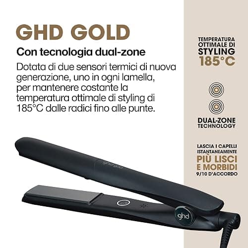 ghd Gold, Piastra Capelli Professionale per Piega Liscia e Mossa, Styler con Tecnologia Dual-Zone e Sensori Termici, Finish Morbido e Lucente da Salone, Cavo Girevole di 2.7 m thumbnail 2