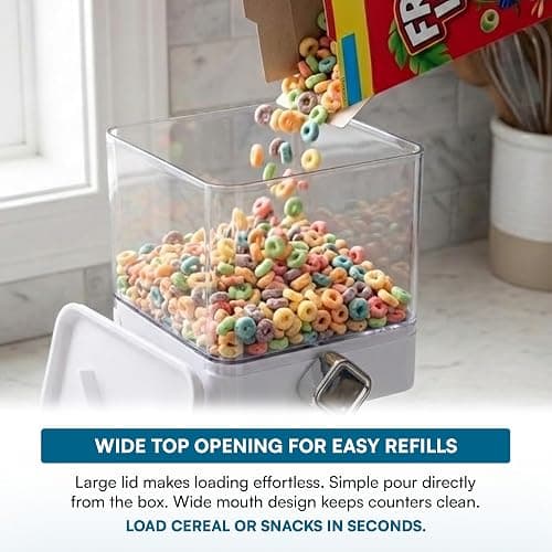 Zevro Compact Dry Food Dispenser, Single Control, White/Chrome thumbnail 10