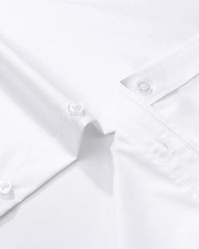 J.VER Men's Dress Shirts Solid Long Sleeve Stretch Wrinkle-Free Formal Shirt Business Casual Button Down Shirts thumbnail 6