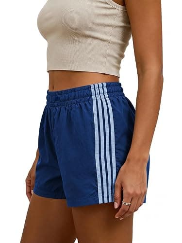 MakeMeChic Women's Striped Summer Shorts Workout Running Shorts Mini Micro Sweat Track Shorts Gym Athletic Wear thumbnail 2