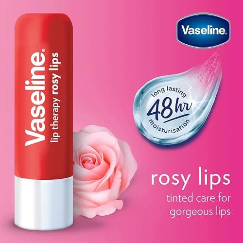Vaseline Lip Therapy Care Rosy, Fast-Acting Nourishment, Ideal for Chapped, Dry, Cracked, or Damaged Lips, Lip Balm, 2-Pack of 2, 0.16 Oz Each, 4 Lip Balms thumbnail 2