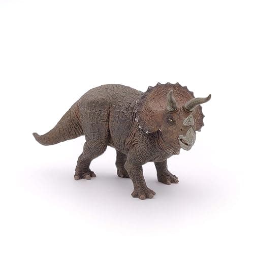 Papo - Grande figurine dinosaure - 22 cm - Tricératops, Rencontre avec le Géant, Jouet enfant dès 3 Ans - Découverte de la Vie Préhistorique et des Dinosaures Herbivores, Vert thumbnail 4