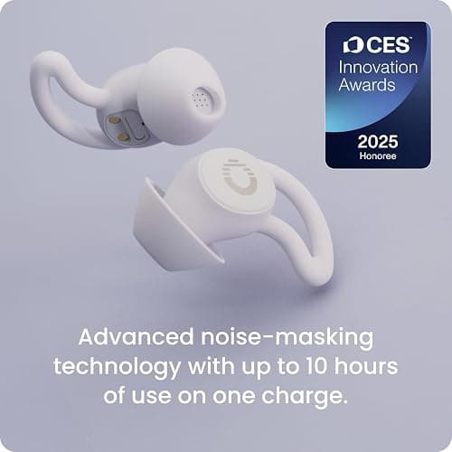 Ozlo Sleepbuds® | Comfortable Side Sleeper Headphones | Up to 10 Hours of Bluetooth LE Streaming | Science-Backed Sleep Sounds | Snore Blocking Comfortable Earbuds thumbnail 3