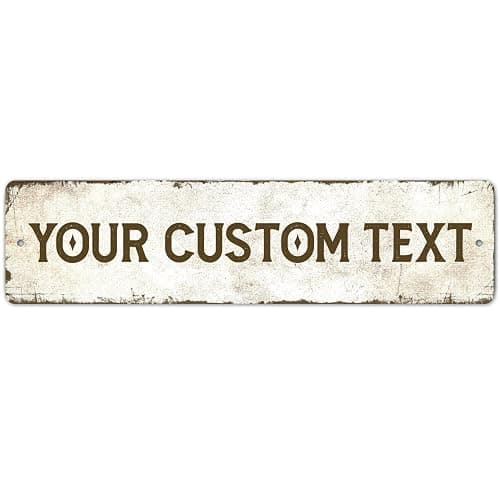 Rustic Custom Sign, Personalized Metal Signs, Gift for Him Men Dad, Man Cave, Indoor and Outdoor Use, 4x18 Inches, ACM, Fade Resistant, Made in the USA - Image 1