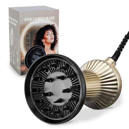 BAUTIA Diffuser Hair Dryer for Curly Hair, Hair Dryer Diffuser for Blow Dry and Volumizing, Lightweight Curly Hair Diffuser Easy to Use - Image 1