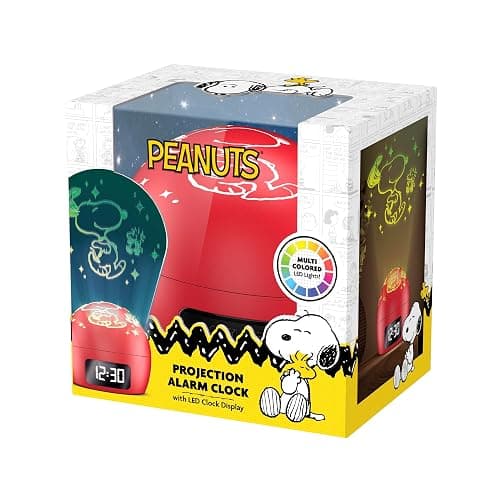 Peanuts Ambient Light Clock with Multi-Alarm – USB-Powered Projection Light & Clock with Cute Snoopy Design thumbnail 4