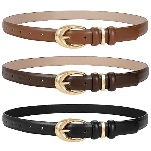 JASGOOD 3 Pack Women Leather Belt - 💗 - Image 1